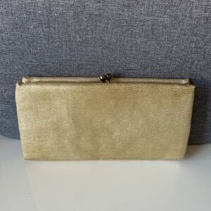 VINTAGE 1950's Gold Lame Clutch Purse